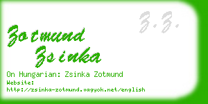 zotmund zsinka business card